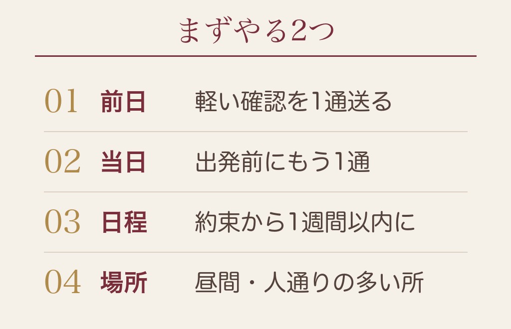 次からハッピーメールのドタキャンを防ぐ7つのコツ