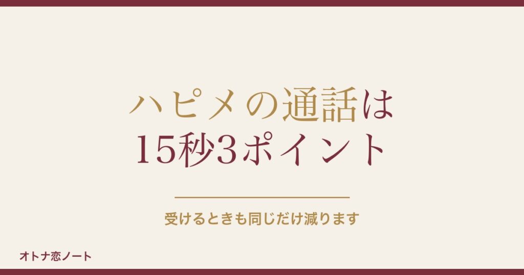 ハッピーメールの通話は15秒3ポイント｜やり方と注意点も