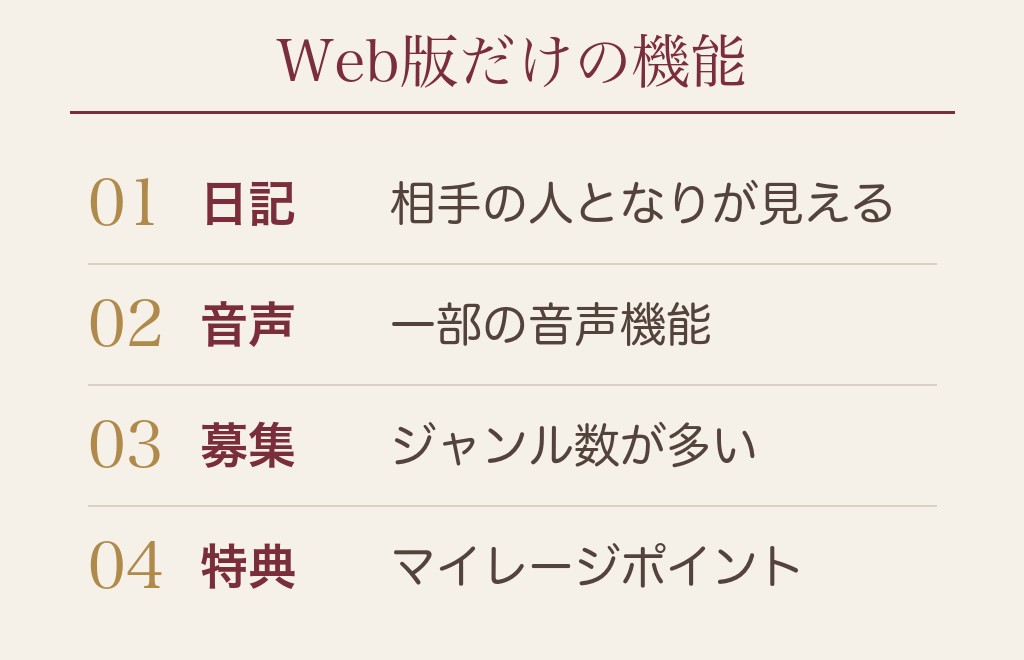 ハッピーメールのWeb版だけでできること