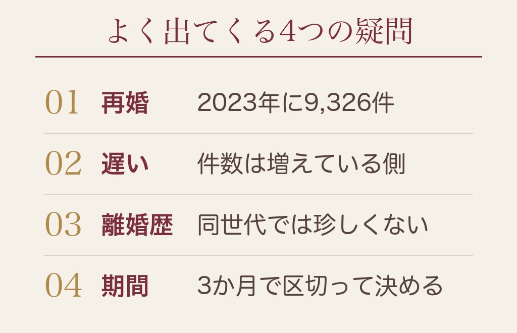 50代女性の婚活の現実についてよくある質問