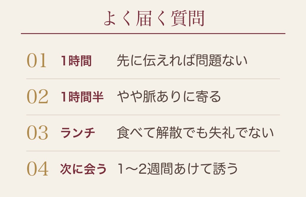 マッチングアプリの1時間で解散についてよくある質問