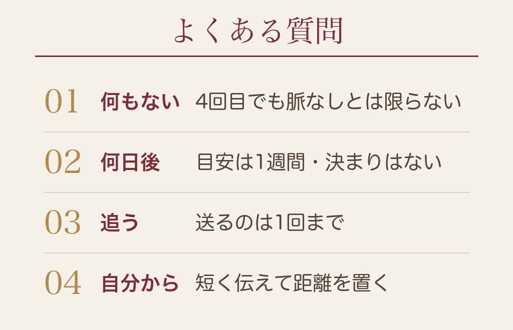 マッチングアプリの4回目のフェードアウトに関するよくある質問