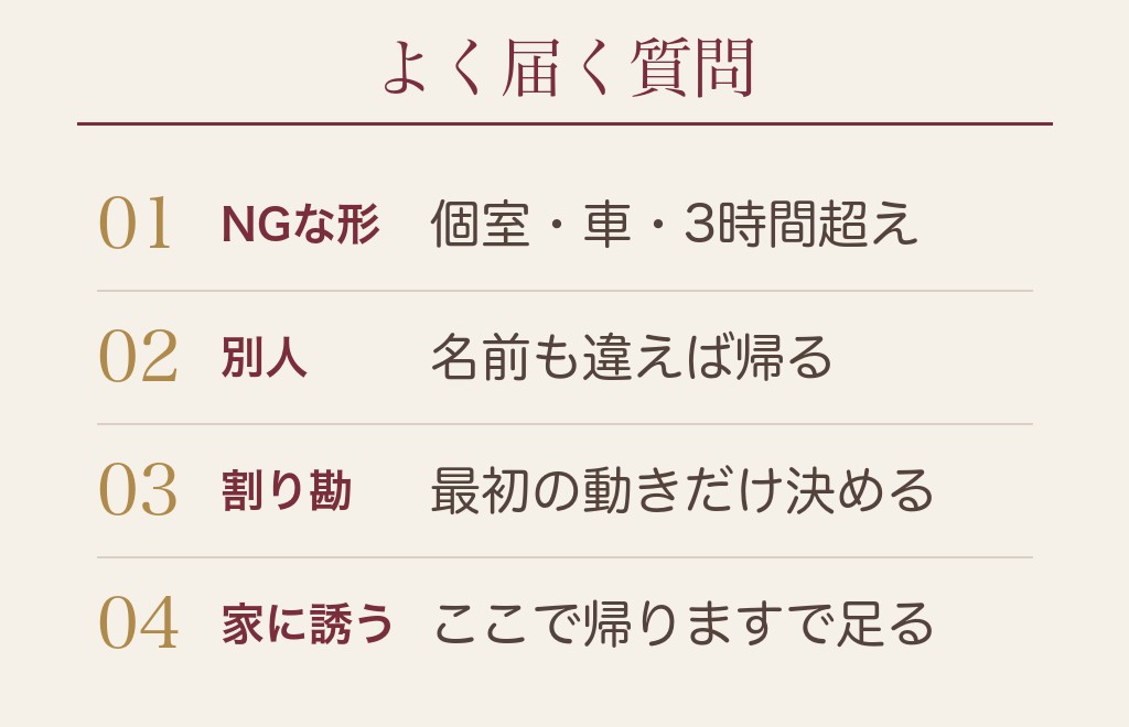 マッチングアプリの初デートで気をつけることのよくある質問