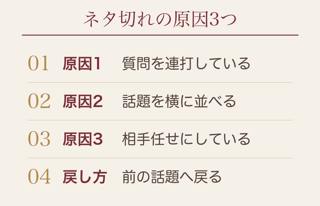 マッチングアプリの会話がネタ切れしたときの戻し方
