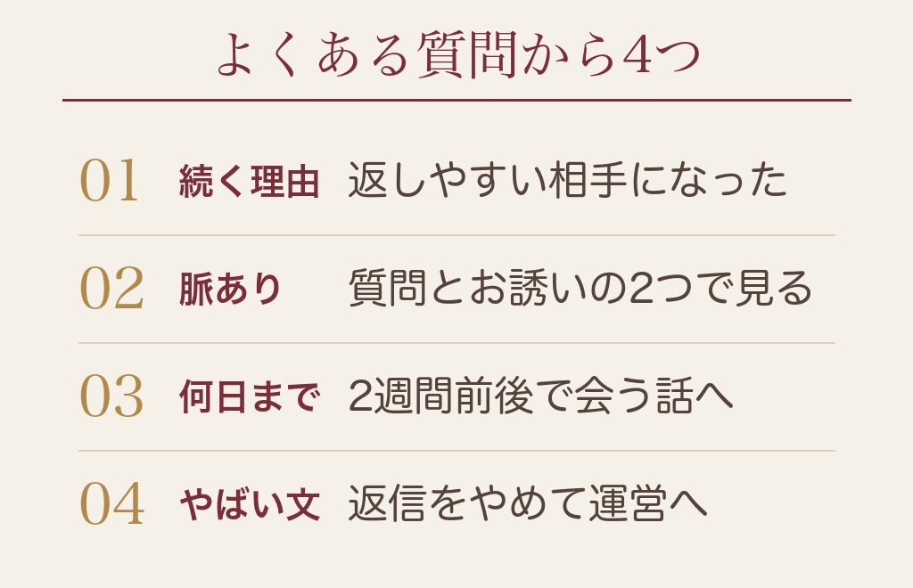 マッチングアプリのメッセージと相性に関するよくある質問