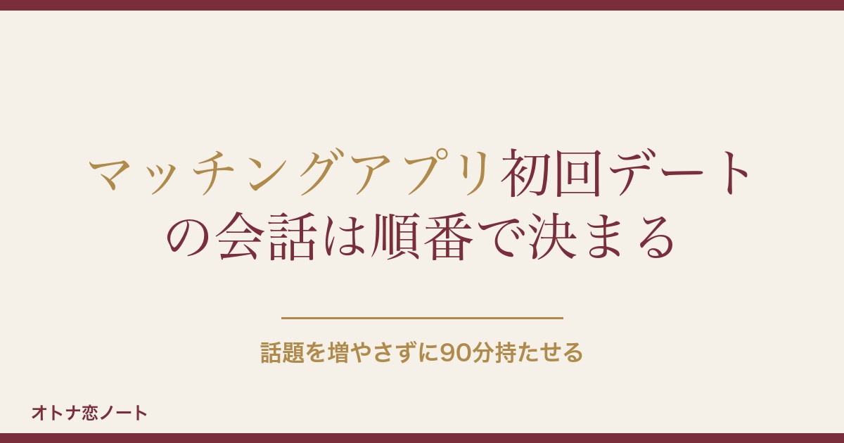 マッチングアプリ初回デートの会話は？聞くべきことと最初の一言も